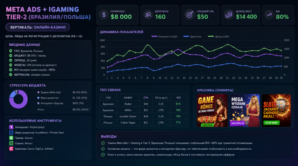 Залив трафика на iGaming c Meta Ads