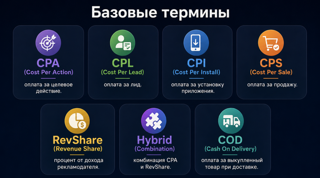 Базовые термины в арбитраже трафика