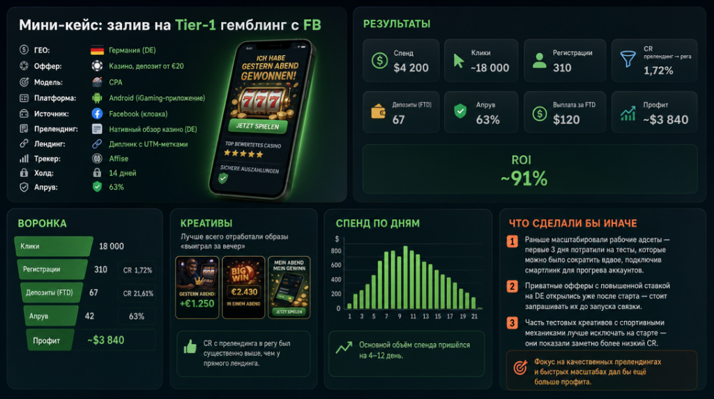 Кейс по заливу гемблинга на Tier-1