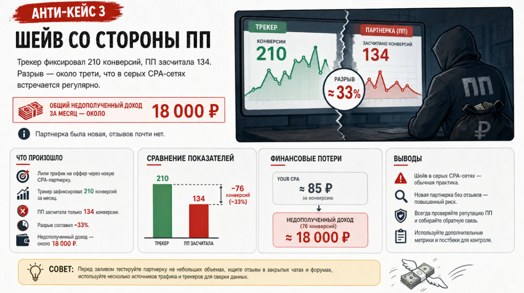 Анти-кейс 3. Шейв со стороны ПП.