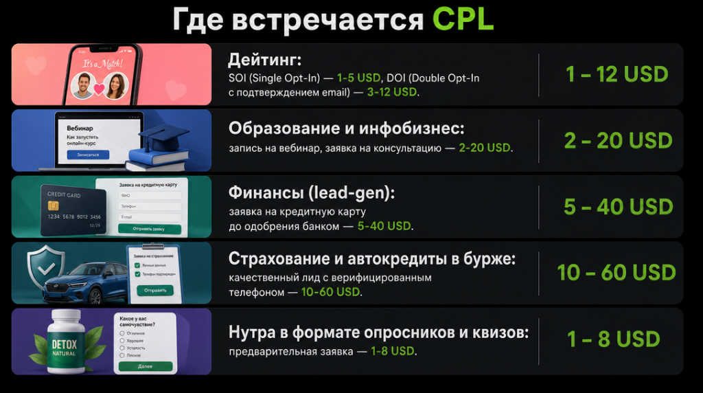 Где встречается CPL модель оплаты