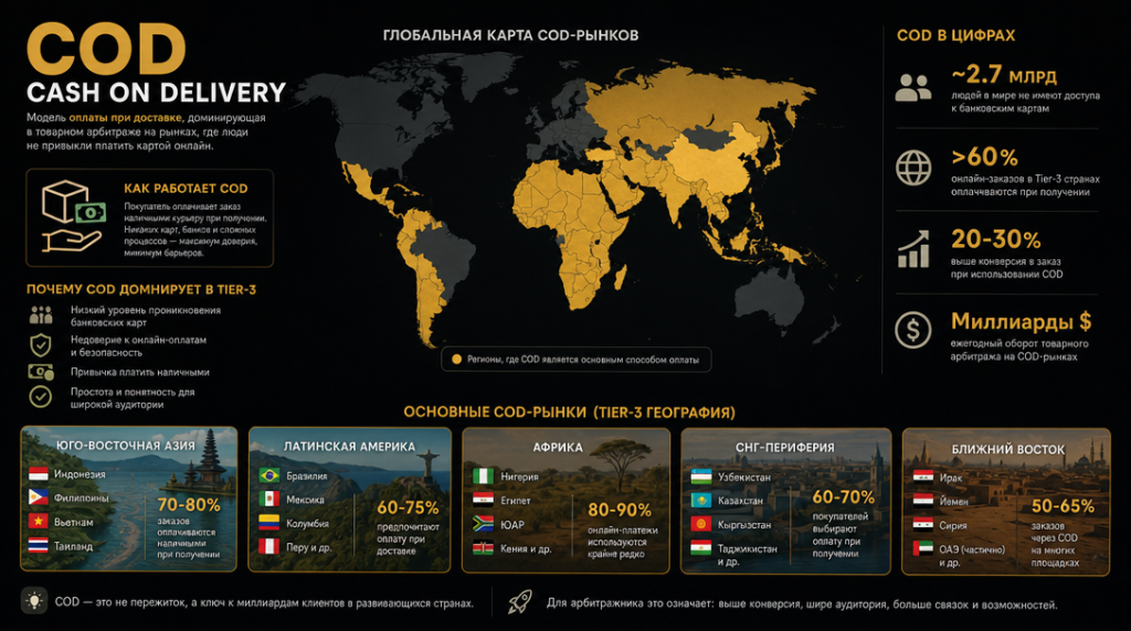 COD: оплата за выкупленный заказ в нутре