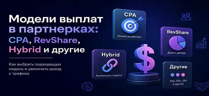 Модели выплат в партнерках: CPA, RevShare, Hybrid и другие