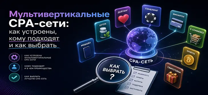 Мультивертикальные CPA-сети: как устроены, кому подходят и как выбрать