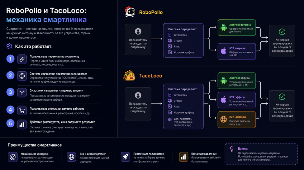 Как работают RoboPollo и TacoLoco: механика смартлинка