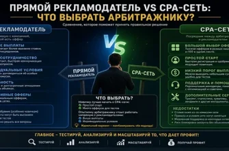 Прямой рекламодатель vs CPA-сеть: что выбрать арбитражнику