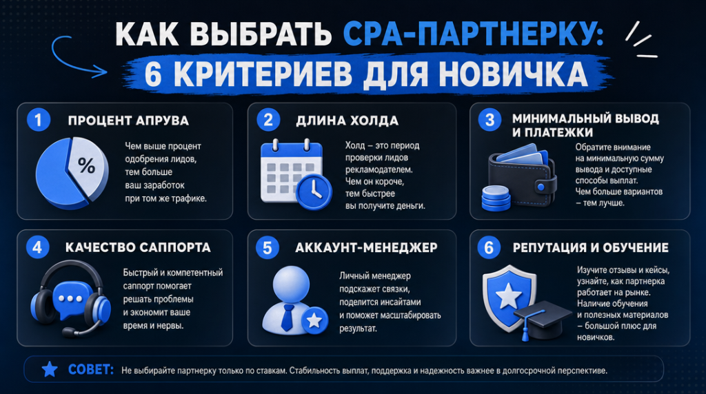 Памятка по выбору cpa-партнерки