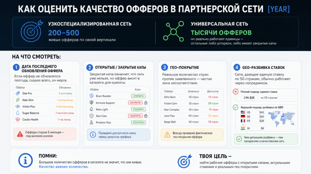 Как оценить каталог офферов и эксклюзивы