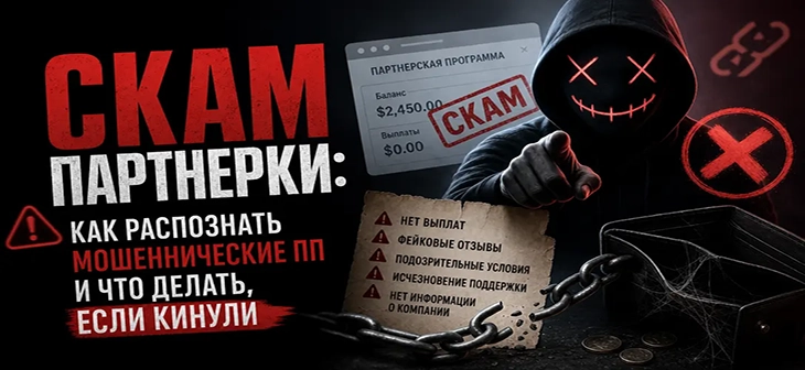 Скам партнерки: как распознать мошеннические ПП и что делать, если кинули