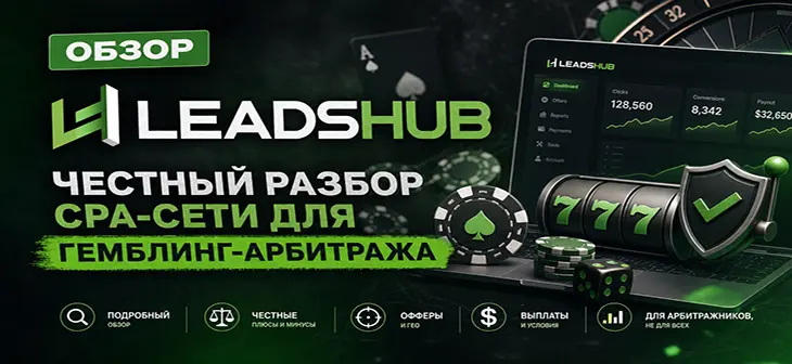Обзор Leadshub: честный разбор CPA-сети для гемблинг-арбитража