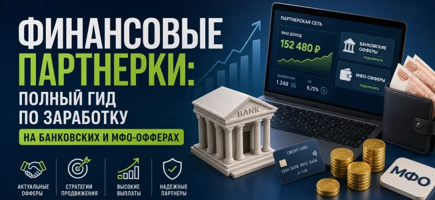 Финансовые партнерки: полный гид по заработку на банковских и МФО-офферах