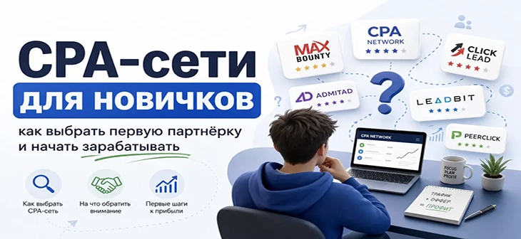 CPA-сети для новичков: как выбрать первую партнерку и начать зарабатывать