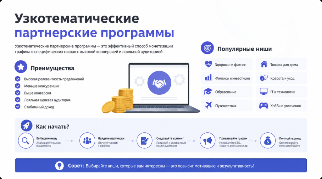 Обзоры узкотематических партнерок