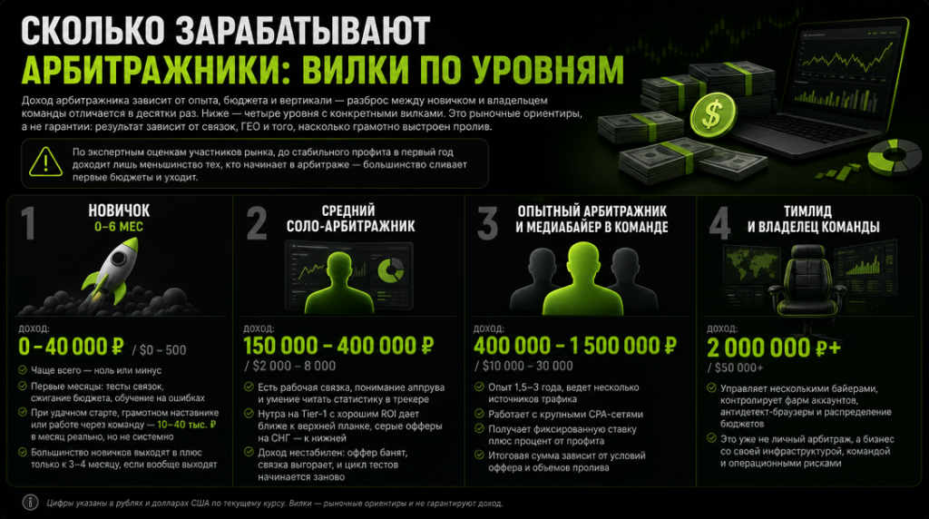 Таблица заработка арбитражников