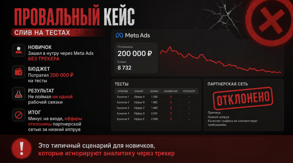 Провальный кейс в арбитраже трафика
